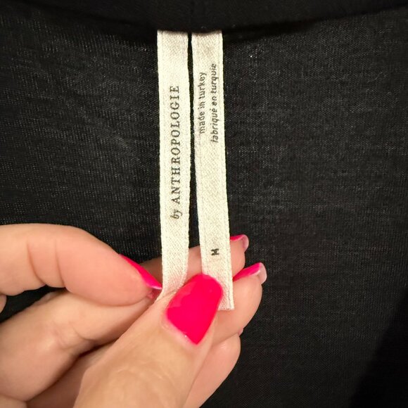 Anthropologie Kesia Surplice Black Blouse Size M - Picture 5 of 10
